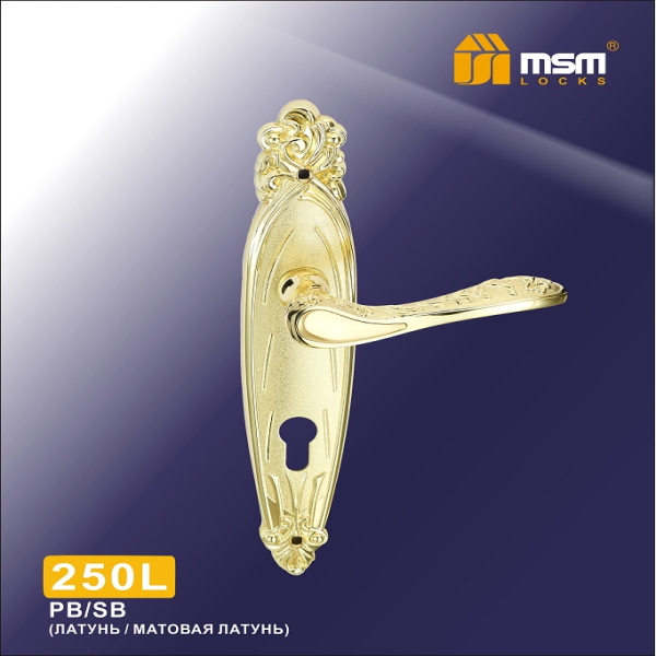 MSM Ручка 250L PB/SB (Полированная латунь/Матовая латунь)