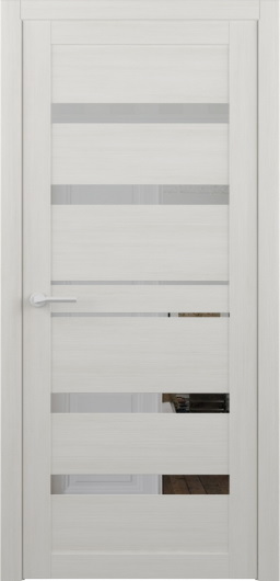 Межкомнатная дверь Дрезден Зеркало Белый кипарис (ПО)