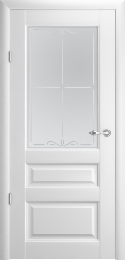 Межкомнатная дверь Эрмитаж-2 Галерея (ПО) Белый винил ст.