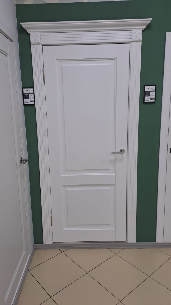 Межкомнатная дверь Эрмитаж-4 Белый винил (ПГ)