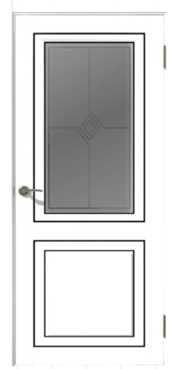 Межкомнатная дверь Бета Soft Touch Белый Графит (ПО)