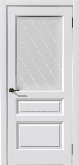 Межкомнатная дверь Пиано Ясень белый  (ПО)