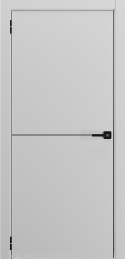 Межкомнатная дверь Line 1 Серый полипропилен (ДГ) гл.