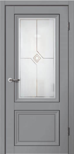 Межкомнатная дверь MONE М01 Ромб Серый (ПО) ст.