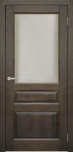 Межкомнатная дверь Беннати -2.0 массив березы Бреннерский орех (ПО) ст.