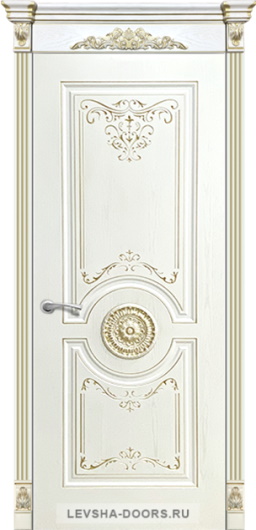 Межкомнатная дверь Капелла шпон патина янтарь (ПГ)