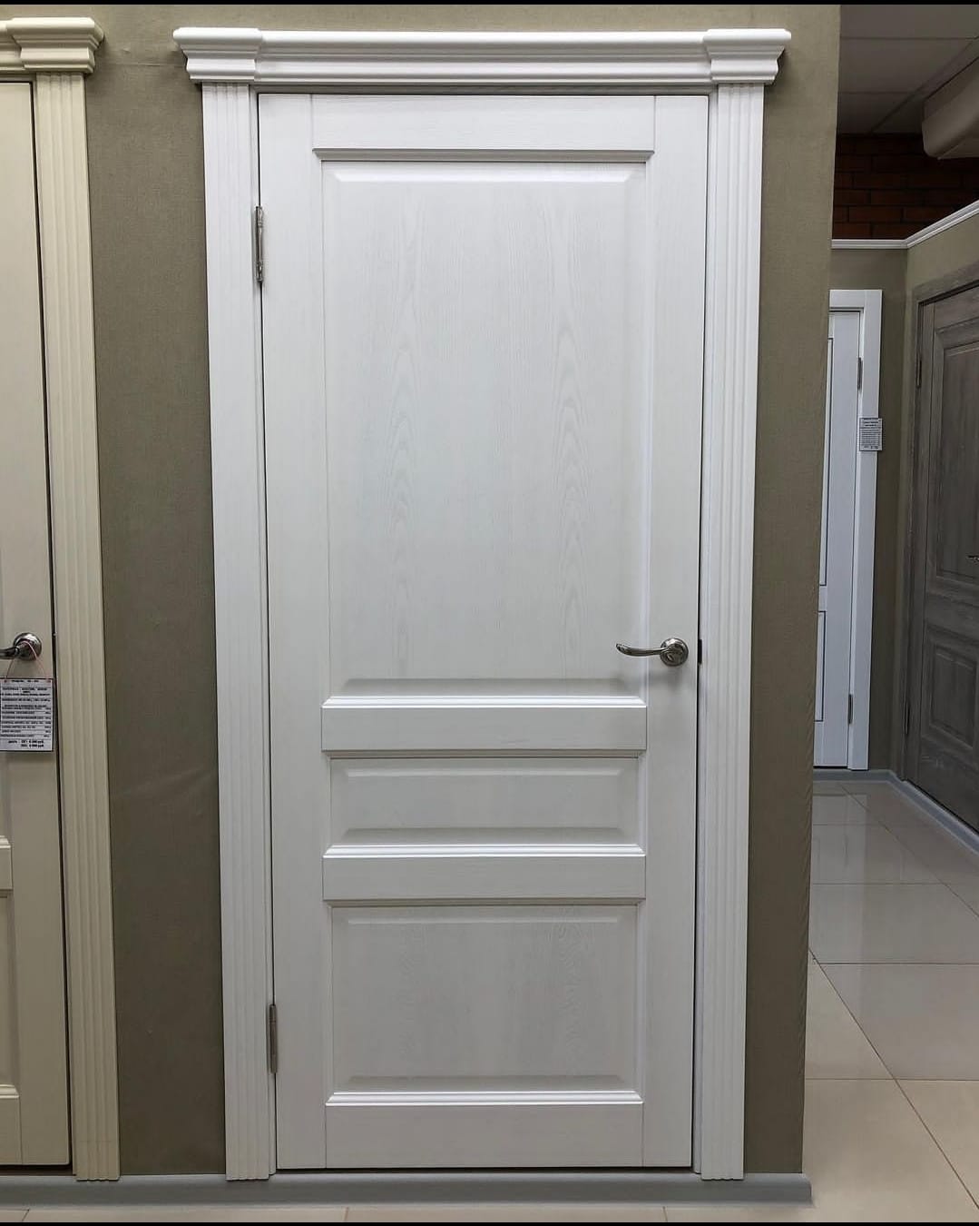 Межкомнатная дверь Модель  №103 Белый жемчуг (ДГ)