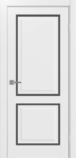 Межкомнатная дверь Тоскана_602С.2121 ЭКО-шпон Белый снежный Графит мателюкс ст.