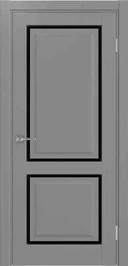 Межкомнатная дверь Тоскана_602С.2121 ЭКО-шпон Серый Черный лак ст.