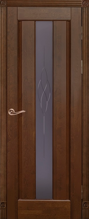 Межкомнатная дверь Версаль массив ольхи Античный орех (ПОЧ)