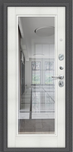 Входная дверь Portika Porta R-2 104 /П61 Антик Серебро/Bianco Veralinga