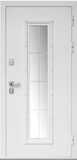 Входная дверь Английская решетка (Белый RAL 9016)